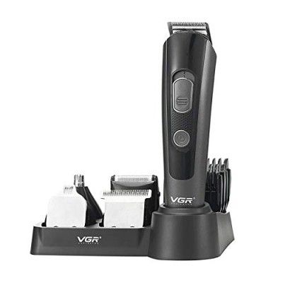 VGR V-175 Professional Cord & Cordless Grooming Kit with 5 Guide Combs Runtime: 150 min Trimmer for Men (Black)