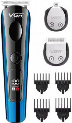 VGR V-259 Professional 3in1 Hair Trimmer with LED Display & Turbo Function Trimmer 120 min Runtime 7 Length Settings (Blue)