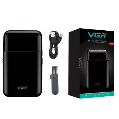 VGR V-390 Professional Electric Ultra Thin Shaver Rechargeable Razor for Face Care Beard Trimmer Reciprocating Blade with USB Travel Shaver, Mens Electric Razor 