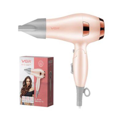 VGR V-432 Professional Foldable Hair Dryer 1000 Watts DC Motor 2 Speed Settings 1.8M cable - Pink