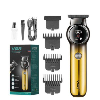 VGR V-989 Pro Li Outliner Rechargeable Electric Cordless Hair Clippers for Men 180 mins Runtime - Gold