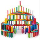 VGRASSP 240 pcs 12 Colour Wooden Domino Toy for Kids - Educational Blocks Activity Game for Play and Learning  ...