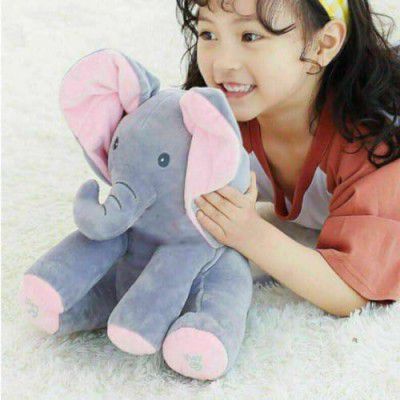 VGRASSP Cute and Soft Peek-a-Boo Elephant Toy for Baby