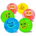 VGRASSP Emoji Faced 2.5 Inch Diameter LED Light Up Bouncy Ball Toy for Kids (Pack of 6)...