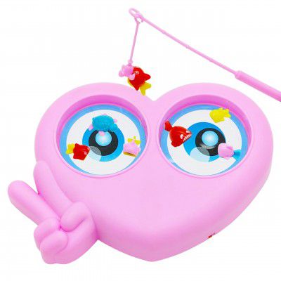 VGRASSP Heart Shaped Magnetic Water Fishing Game Toy for Kids