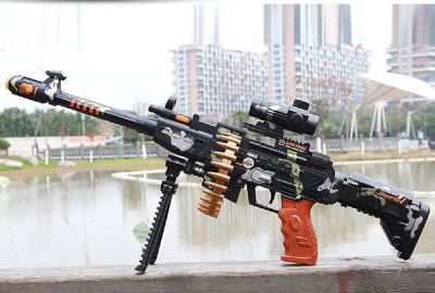 VGRASSP Kids ABS Material Musical Army Style Toy Gun Music