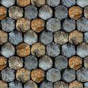 VI COLLECTIONS Hexagon Blocks Arranged Look Self Adhesive Wallpaper 200 cm X 45 cm Multi Color...