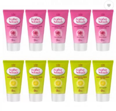 VI-JOHN Feather Touch Hair Removal Cream Lime & Rose - (40 gm Each) Cream  (400 g, Set of 10)