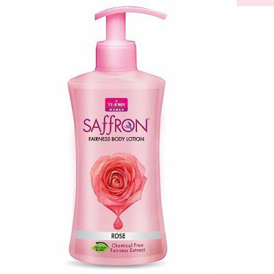 VI-JOHN Saffron Fairness Rose Body Lotion for Dry Skin, 250ml (Pack of 2)