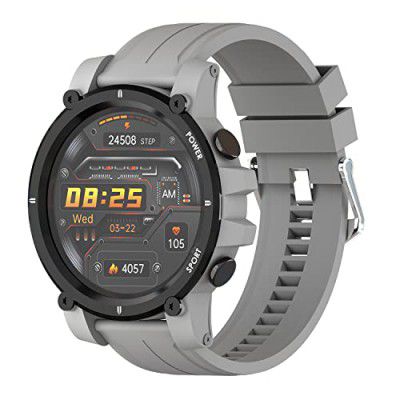 Vibez by Lifelong Haile Smartwatch For Men with HD Display|24x7 Heart Rate & Blood Oxygen Tracking (VBSWM1008, 1 Year Manufacturer Warranty, Grey)