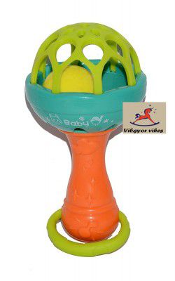 Vibgyor Vibes™ Attractive Colourful Jingle Stick Rattle for Babies, Toddlers, Infants, Child . pack of 1