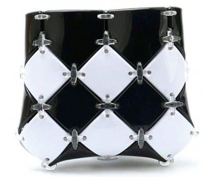 Vibgyor Vibes Crackles DIY Make Your own Art and Craft Fashion Purses/Bag -Small Size-Black and White (Black & White)