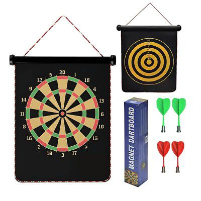 Vibgyor Vibes Double-Sided Portable, Foldable Magnetic Dart Board  (14 Inches)