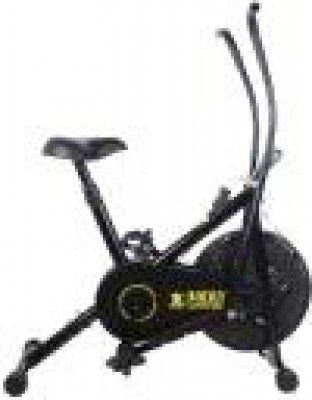 Vicky Air Bike with Moving Handle Dual-Action Stationary Exercise Bike  (Black)