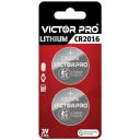 VictorPro CR2016 Lithium Coin Battery 3V Pack of 2 | Japense Technology, Long-Lasting Power for Electronics, Watches, Key Fobs, Calculators, Medical Devices, Laptop,Computer & More...