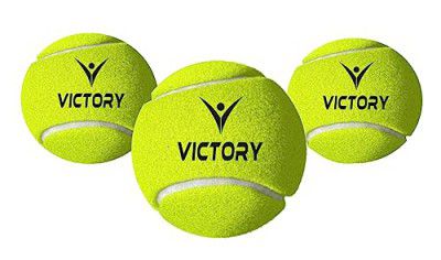 Victory Cricket Tennis Balls High Bounce Street Match Cricket Tournament Cricket Tennis Ball (Medium Ball, 3)