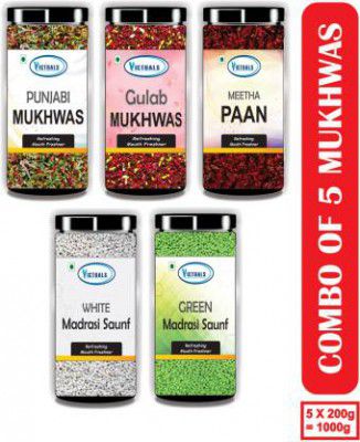 Victuals Mukhwas COMBO PACK OF 5 | 1Kg Mouthfreshner (5 x 200 g)