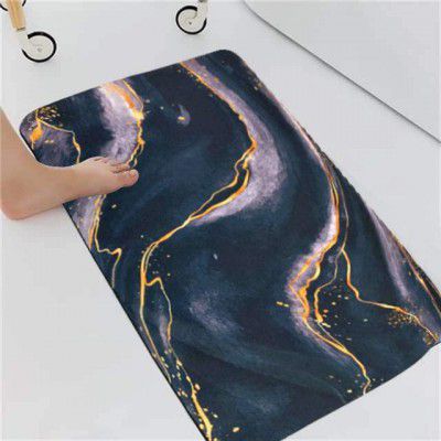Vidhaham Soft Silicone Bathroom Mat Diatomite Door Mat Anti-Slip Bath Mat Quick Drying Absorbent Mat for Home and Kitchen (40 x 60 cm) - Color as per Availability