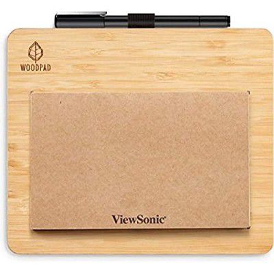 ViewSonic View-Board WoodPad Paper Drawing Tablet with Pen Pressure Levels with Battery Free Pen