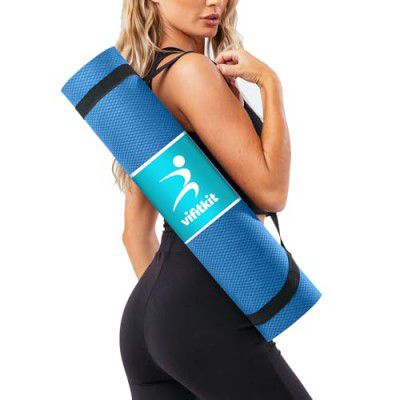 Vifitkit 6mm Anti-Skid EVA+TPE Yoga Mat with Carry Bag (Wine)