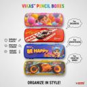 Vikas Cartoon Princess, Red Race car, Be happy, All Rounder Art Plastic Pencil Boxes (Set of 4, Multicolor)...