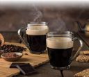 VIKIJO Transparent Clear Coffee Mug with Handle, Warm and Cold Beverage Mugs, Glass Cups Tea Cups Latte Cups Cappuccino Mugs, (215, Round, 2, 1)...