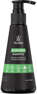 VILARIA Alovera Shampoo Cleanses and Purifies Hair Promotes Healthy Growth For All Hair (250 ml)