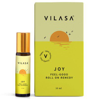 VILASA Joy Roll On With Jasmine Ylang Ylang Oil Extract Easy To Apply With Mild Fragrance Feel Good Roll On (10 Ml)