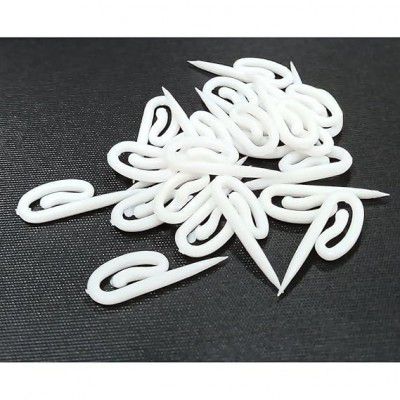 Villey Drapes Curtain Eyelet Rings with Flexi Lock, Suitable for Any 1 inch Curtain Rod - White Textured (Piece - 20)