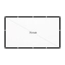 Vilro 70 Inch Foldable Projector Screen Diagonal View Angle 16:9 Aspect Ratio HD, 1080P Ultra HD 3D 4K Resolution V+8...