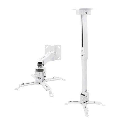 Vilro Universal Certified Adjustable Projector Ceiling and Wall Mount Kit Bracket Stand with Tilt Option (3 ft/24-36 inch, White)