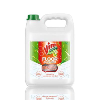 Vim Floor Cleaner - 5L | Refreshing Lemongrass with Salt|100% Removal of stains for complete clean floors