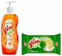 VIM Pure Dishwash Liquid With 100% Plant-Based Actives & Tangerine Freshness 750 Ml  With Power Of Lemon, 300 G...