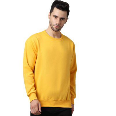 VIMAL JONNEY Fleece Round Neck Solid Blue Sweatshirt for Men-SW_RRN_Solid_01-P