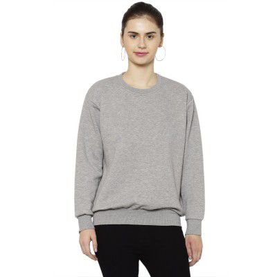 VIMAL JONNEY Fleece Round Neck Sweatshirt for Women-(SW_RN_001-P)