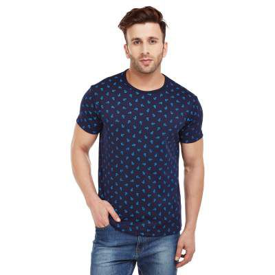 VIMAL JONNEY Men's Printed Round Neck Tshirt