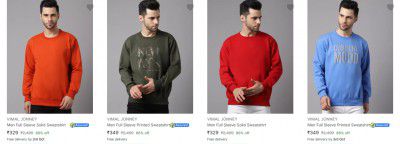 Vimal Jonney Men's sweatshirts Upto 86% Off 