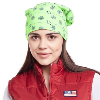VIMAL JONNEY Printed Cotton Beanie Hat For Women-Cap_Printno.6-P