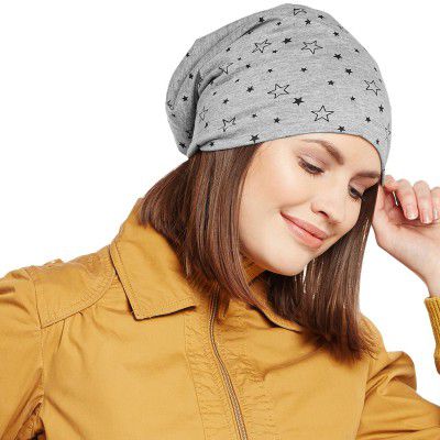 VIMAL JONNEY Regular Fit Grey Women Beanie Cap(Pack of 1)-VIMAL635833