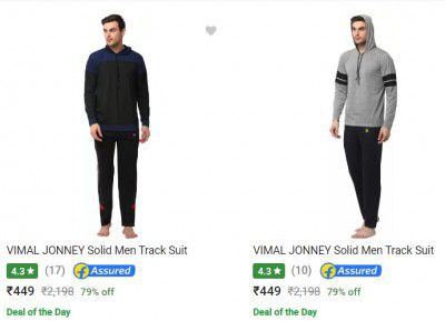 VIMAL JONNEY Tracksuits @ Flat ₹449