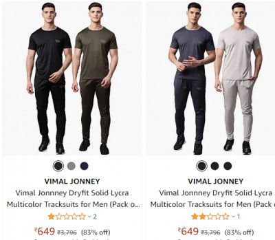 VIMAL JONNEY Tracksuits Upto 83% Off