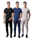 Vimal Jonnney Dryfit Solid Lycra Multicolor Tracksuit Co-ord Sets for Men (Pack of 3)-DRYFIT_T_D10_BLK_BLU_GRY_06-P...