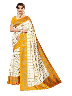 Vimalnath Synthetics Printed Art Silk Saree(sun)