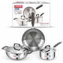 Vinod Luxury Edition Triply Stainless Steel Cookware | Set 5 Pc...