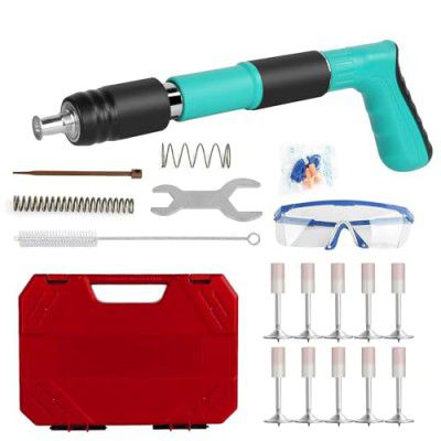Vinskep Manual Steel Nail Gun Tool, Concrete Nail Gun, Portable Mini Nail Shooting Machine with 20 Nails, Nail Wall Fixing Tool for Cement Walls (1)