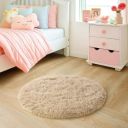 Vintage Threads Shaggy Carpet 60 CM for Living Room Bedroom | (Beige 60 CM)...