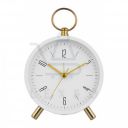 Vintage Twin Bell Table Alarm Clock with Night LED Light Heavy Slippers Extra Loud Alarm Ideal for Student and Kids Bedroom Twin Bell Alarm Clock Table Top Clock Night (Classic White)...