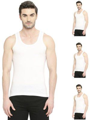 VIP® Bonus Classic Men Premium Cotton White Vest | Pack - 4