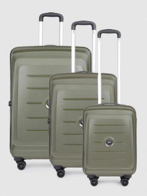 VIP CORSA Set Of 3 Hard-Sided Trolley Suitcases [ Green ]