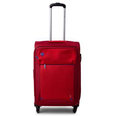 VIP Lido Polyester 67 cms Red Softsided Check-in Luggage with Anti-theft Zipper